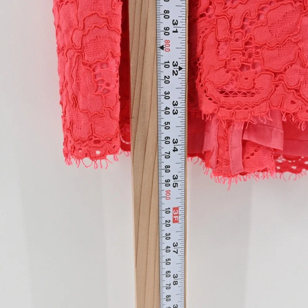 Kate Spade High Low Lace‎ Dress Size 00 Take A Walk On The Wild Side Geranium - Picture 5 of 13